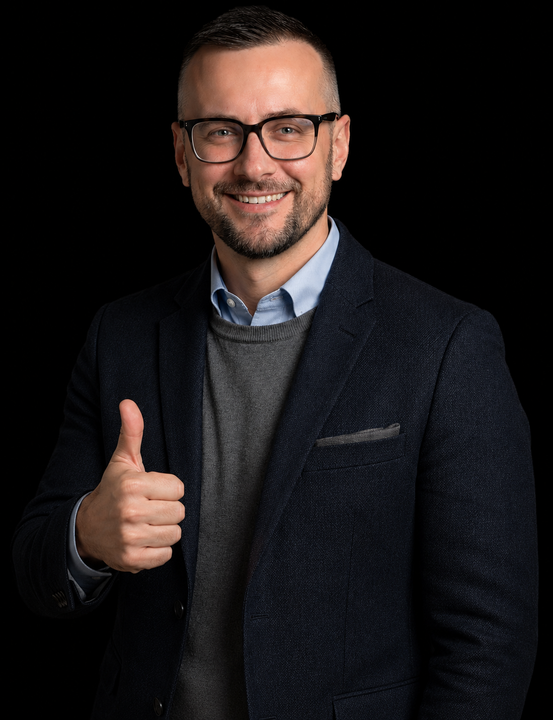 Antony Locke smiling with a thumbs up — Bournemouth web designer